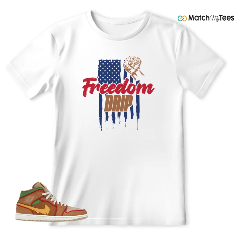 NIKE AIR JORDAN 1 MID SE CHEESEBURGER SNEAKER Matching Tees t-shirt