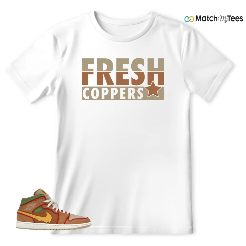 NIKE AIR JORDAN 1 MID SE CHEESEBURGER SNEAKER Matching Tees t-shirt