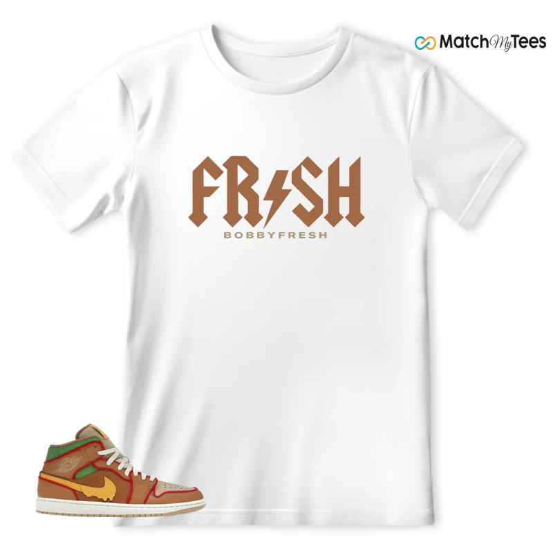 NIKE AIR JORDAN 1 MID SE CHEESEBURGER SNEAKER Matching Tees t-shirt