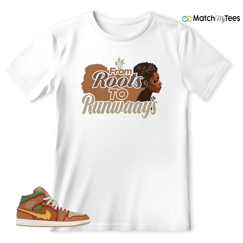 NIKE AIR JORDAN 1 MID SE CHEESEBURGER SNEAKER Matching Tees t-shirt