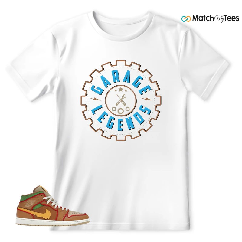 NIKE AIR JORDAN 1 MID SE CHEESEBURGER SNEAKER Matching Tees t-shirt