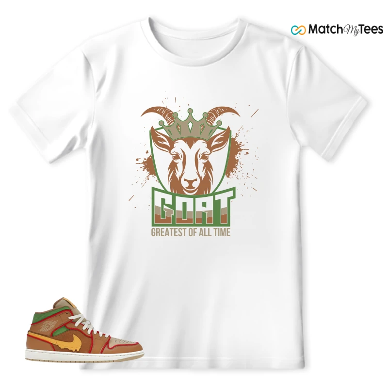 NIKE AIR JORDAN 1 MID SE CHEESEBURGER SNEAKER Matching Tees t-shirt