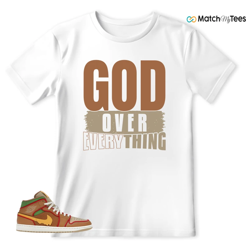 NIKE AIR JORDAN 1 MID SE CHEESEBURGER SNEAKER Matching Tees t-shirt