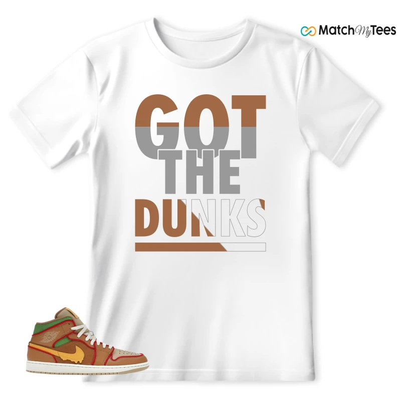 NIKE AIR JORDAN 1 MID SE CHEESEBURGER SNEAKER Matching Tees t-shirt
