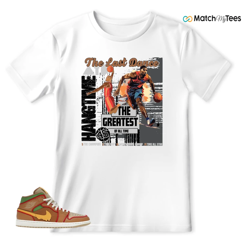 NIKE AIR JORDAN 1 MID SE CHEESEBURGER SNEAKER Matching Tees t-shirt