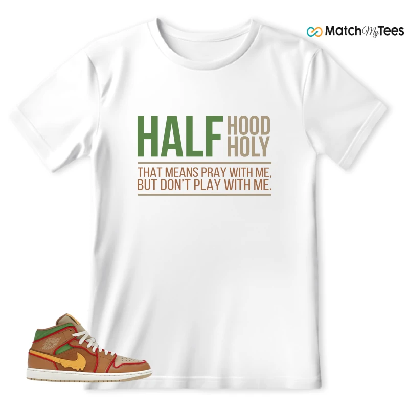 NIKE AIR JORDAN 1 MID SE CHEESEBURGER SNEAKER Matching Tees t-shirt