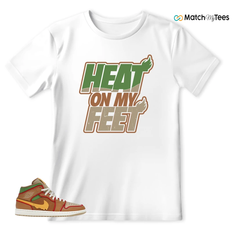 NIKE AIR JORDAN 1 MID SE CHEESEBURGER SNEAKER Matching Tees t-shirt