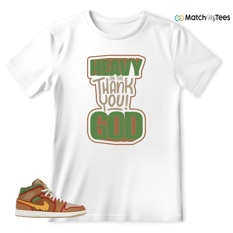 NIKE AIR JORDAN 1 MID SE CHEESEBURGER SNEAKER Matching Tees t-shirt