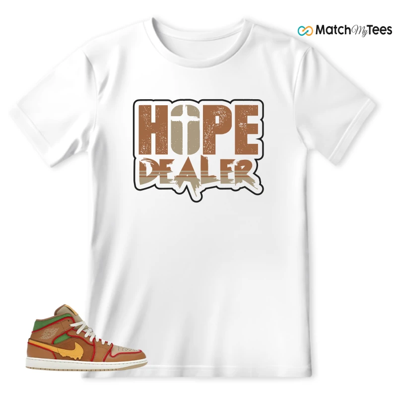NIKE AIR JORDAN 1 MID SE CHEESEBURGER SNEAKER Matching Tees t-shirt