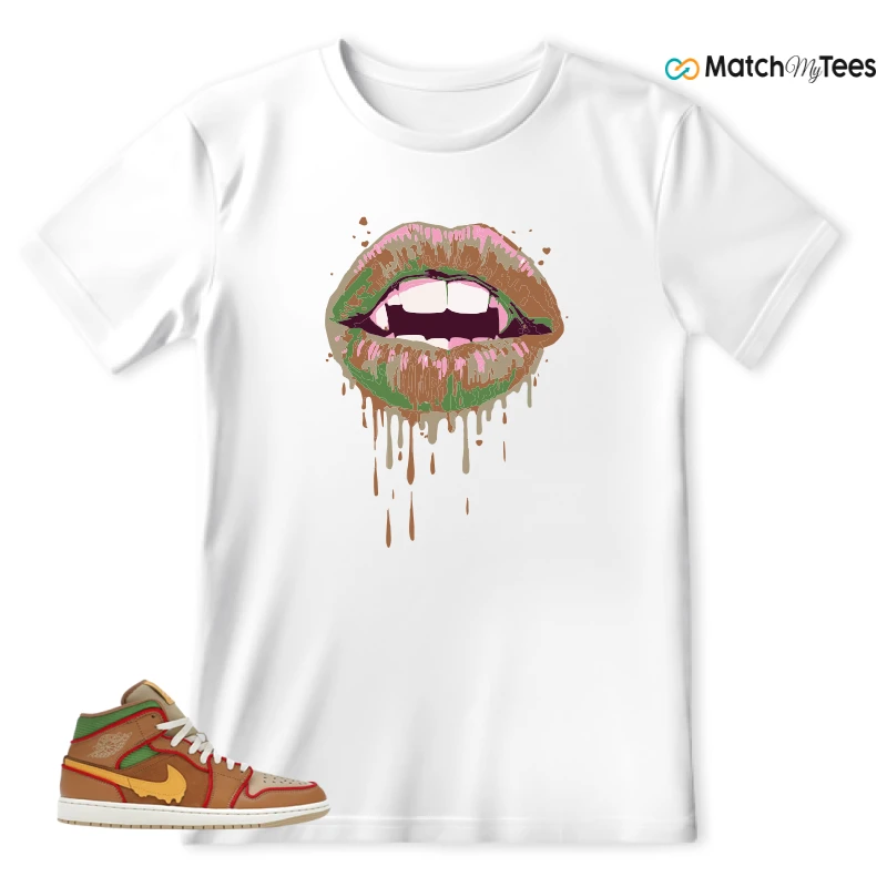 NIKE AIR JORDAN 1 MID SE CHEESEBURGER SNEAKER Matching Tees t-shirt