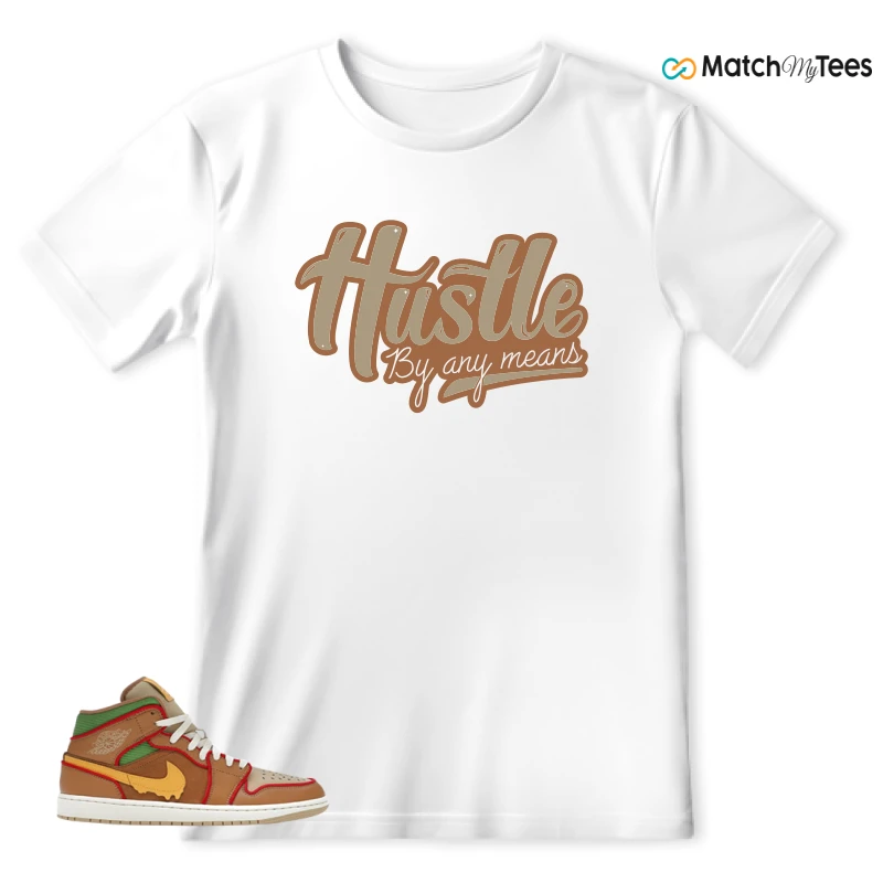 NIKE AIR JORDAN 1 MID SE CHEESEBURGER SNEAKER Matching Tees t-shirt