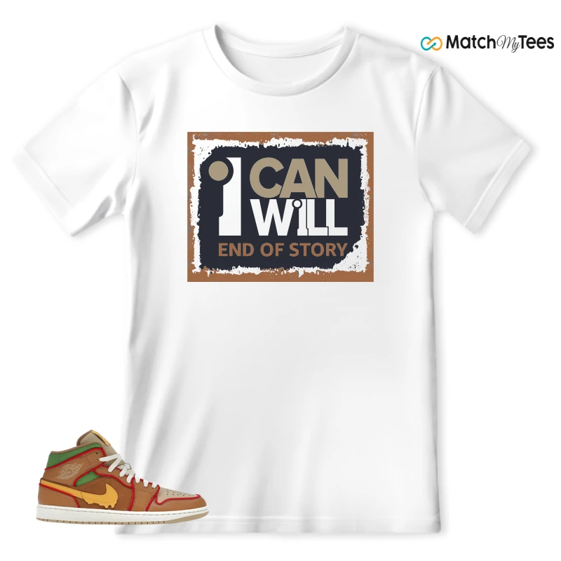 NIKE AIR JORDAN 1 MID SE CHEESEBURGER SNEAKER Matching Tees t-shirt