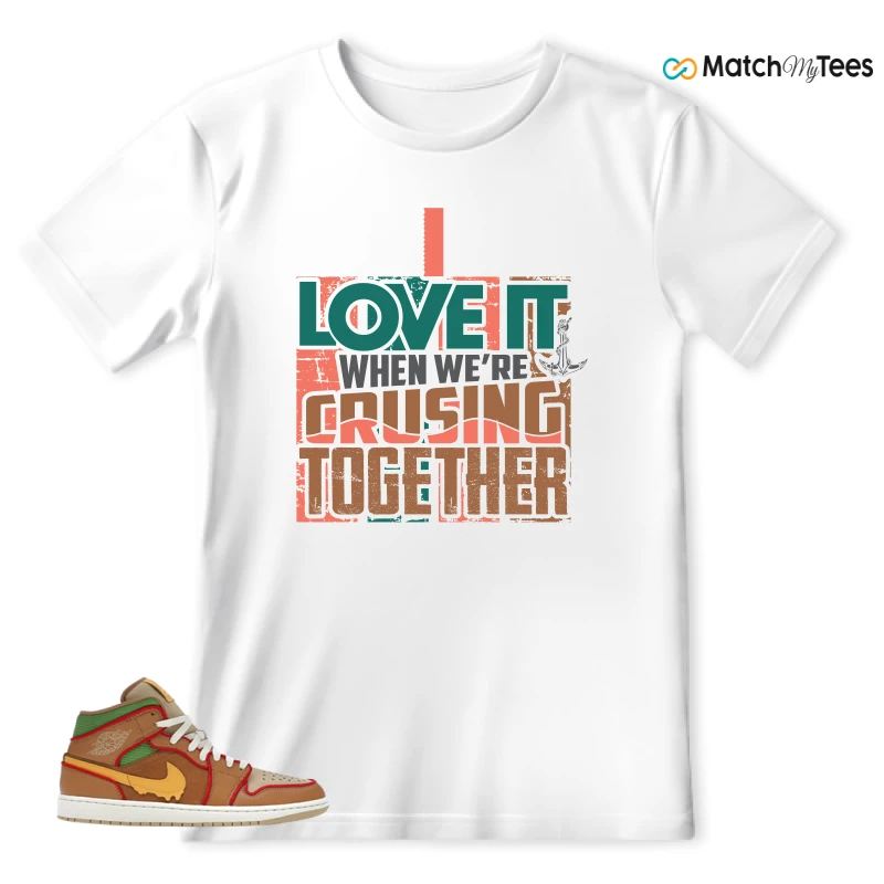 NIKE AIR JORDAN 1 MID SE CHEESEBURGER SNEAKER Matching Tees t-shirt