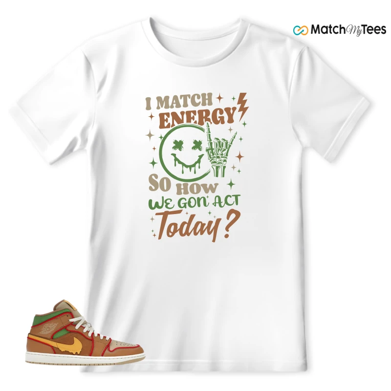 NIKE AIR JORDAN 1 MID SE CHEESEBURGER SNEAKER Matching Tees t-shirt