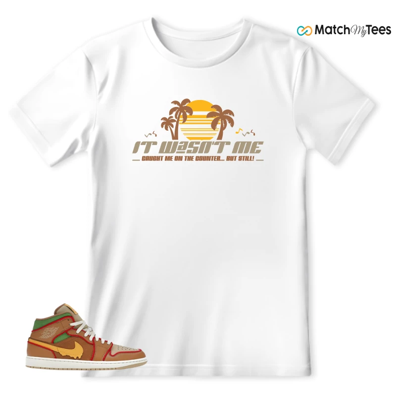 NIKE AIR JORDAN 1 MID SE CHEESEBURGER SNEAKER Matching Tees t-shirt