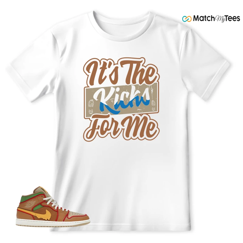 NIKE AIR JORDAN 1 MID SE CHEESEBURGER SNEAKER Matching Tees t-shirt