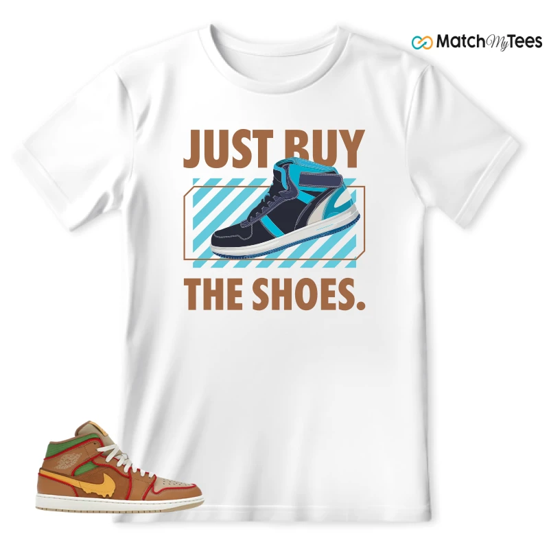 NIKE AIR JORDAN 1 MID SE CHEESEBURGER SNEAKER Matching Tees t-shirt