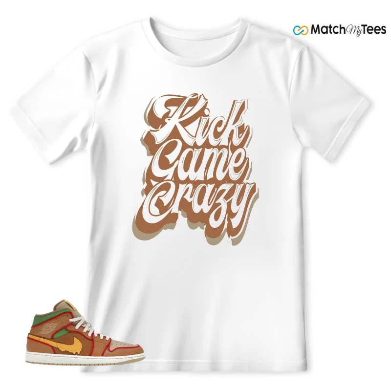 NIKE AIR JORDAN 1 MID SE CHEESEBURGER SNEAKER Matching Tees t-shirt