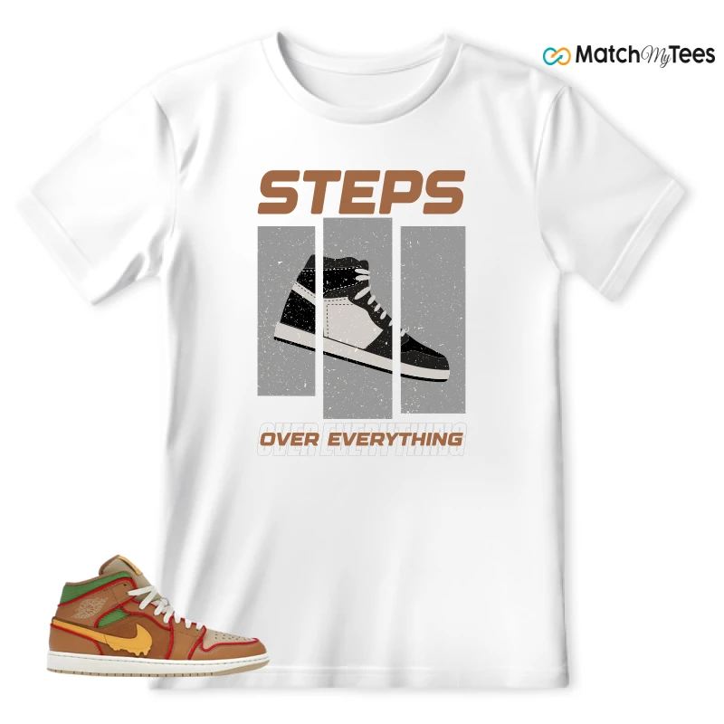 NIKE AIR JORDAN 1 MID SE CHEESEBURGER SNEAKER Matching Tees t-shirt