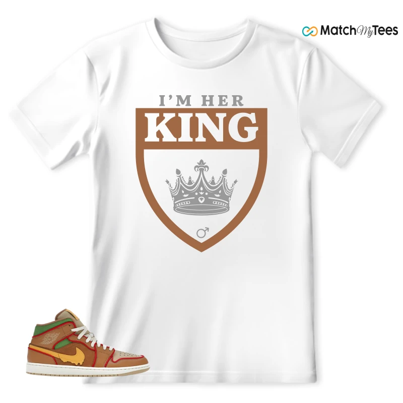 NIKE AIR JORDAN 1 MID SE CHEESEBURGER SNEAKER Matching Tees t-shirt