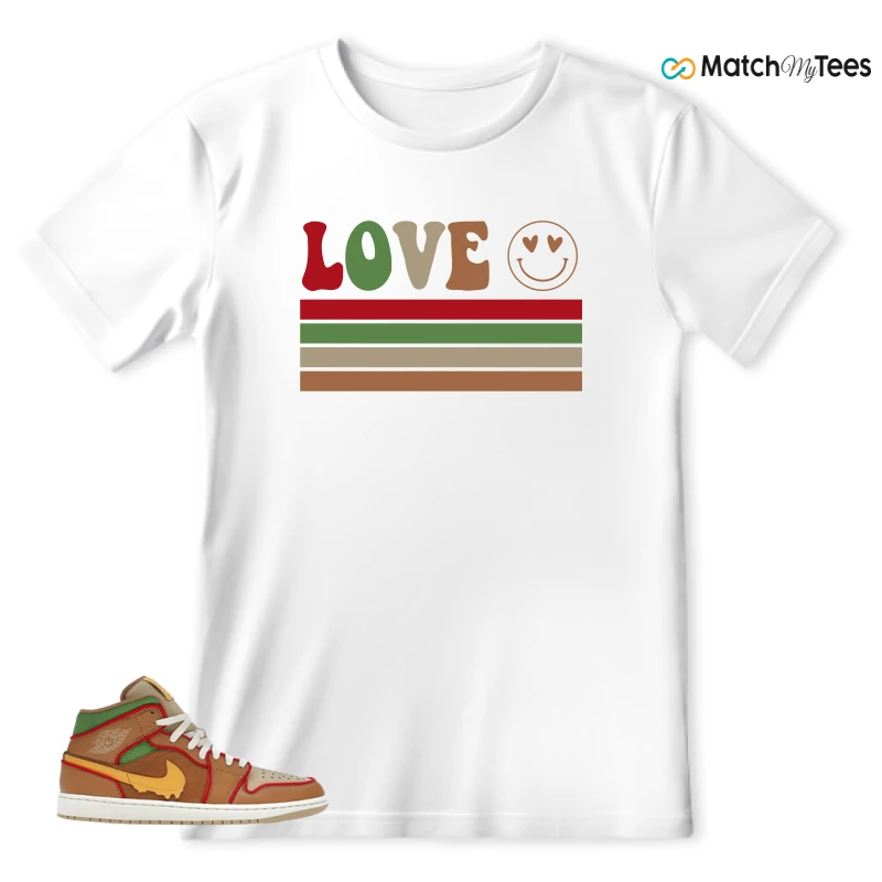 NIKE AIR JORDAN 1 MID SE CHEESEBURGER SNEAKER Matching Tees t-shirt