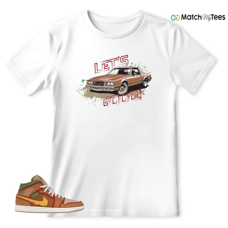 NIKE AIR JORDAN 1 MID SE CHEESEBURGER SNEAKER Matching Tees t-shirt