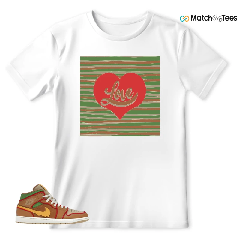NIKE AIR JORDAN 1 MID SE CHEESEBURGER SNEAKER Matching Tees t-shirt