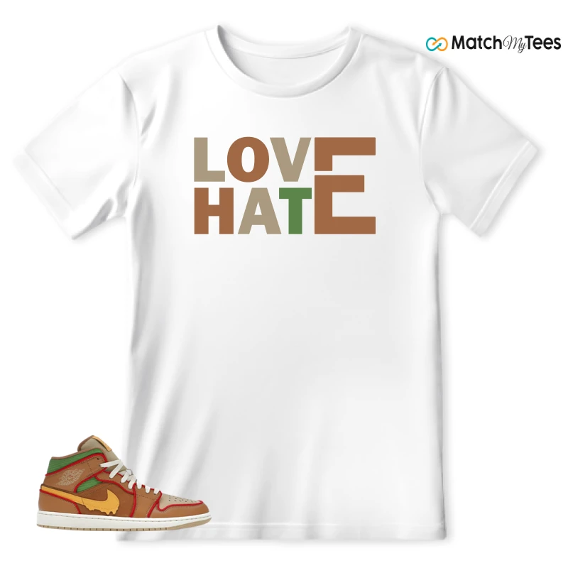 NIKE AIR JORDAN 1 MID SE CHEESEBURGER SNEAKER Matching Tees t-shirt