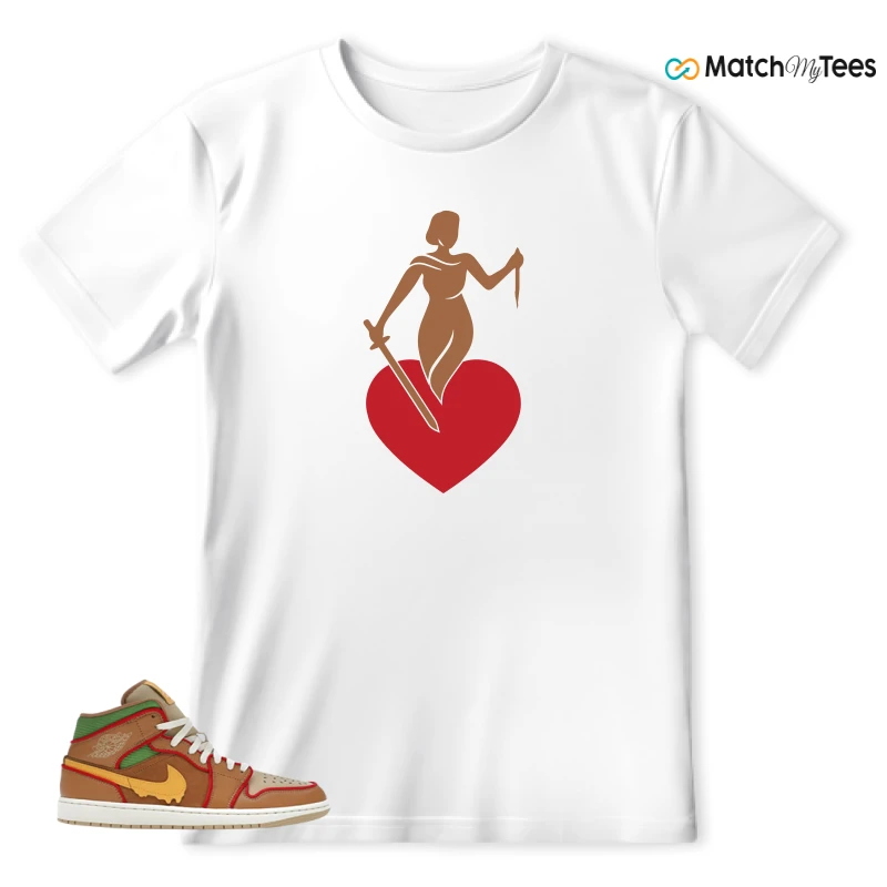 NIKE AIR JORDAN 1 MID SE CHEESEBURGER SNEAKER Matching Tees t-shirt