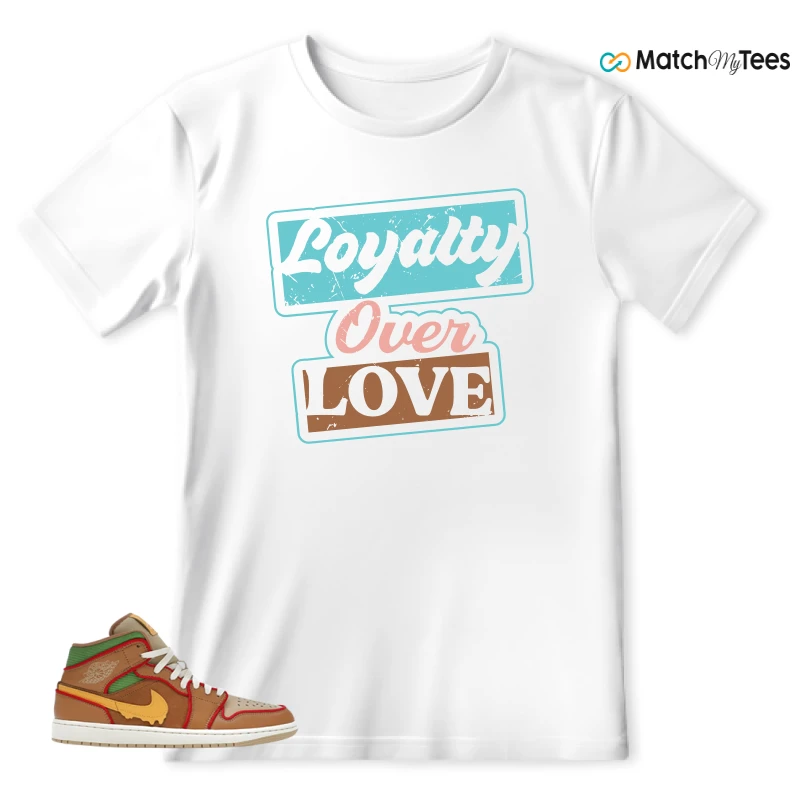 NIKE AIR JORDAN 1 MID SE CHEESEBURGER SNEAKER Matching Tees t-shirt