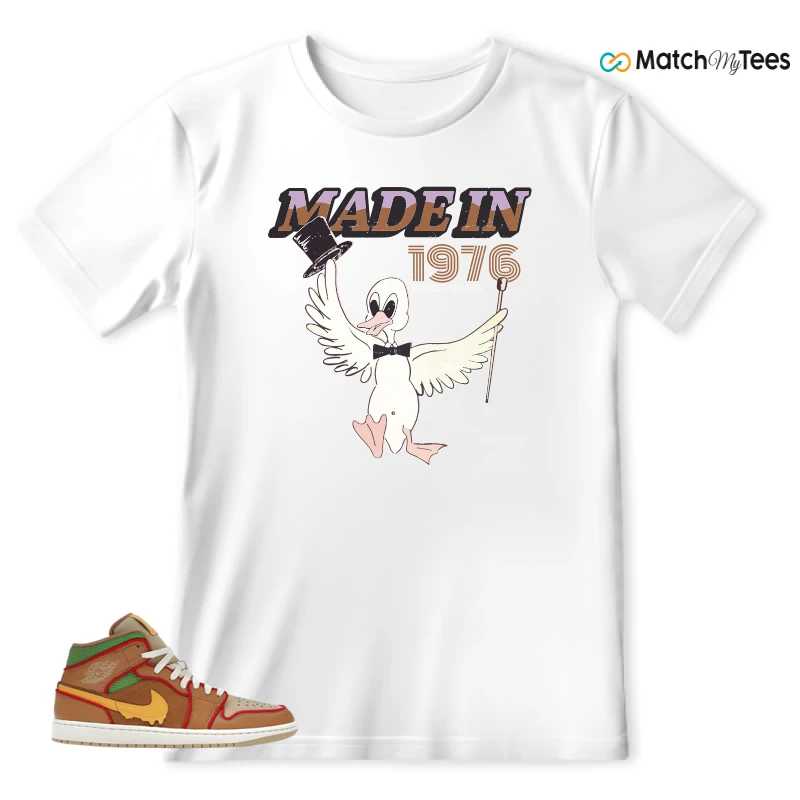 NIKE AIR JORDAN 1 MID SE CHEESEBURGER SNEAKER Matching Tees t-shirt