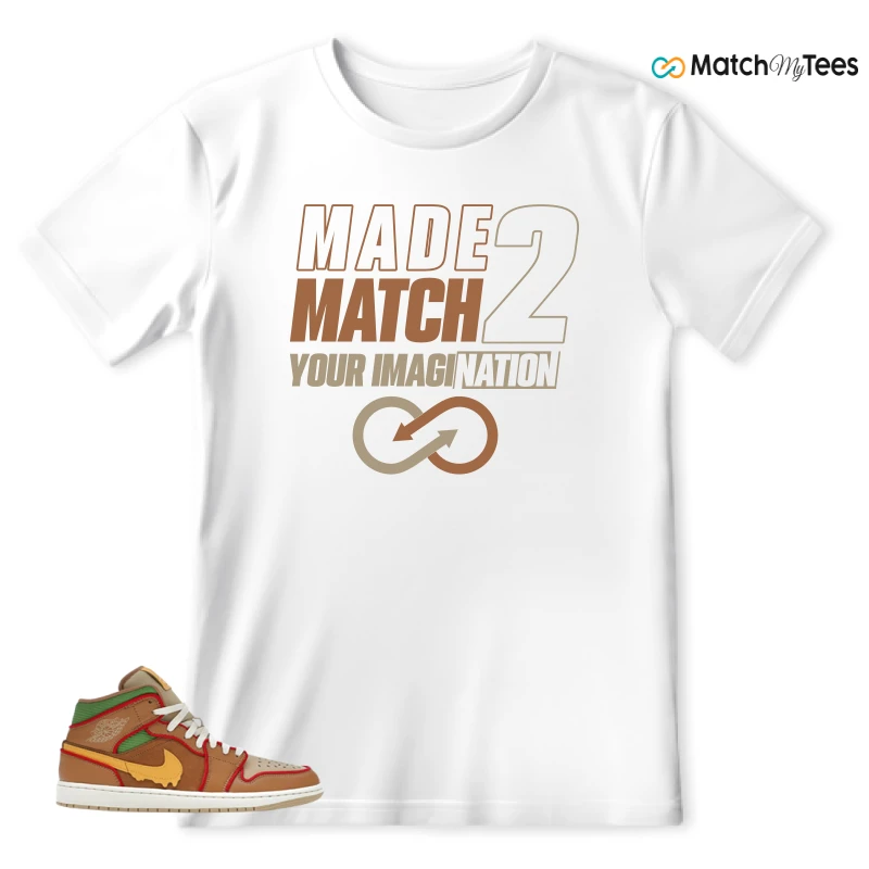 NIKE AIR JORDAN 1 MID SE CHEESEBURGER SNEAKER Matching Tees t-shirt