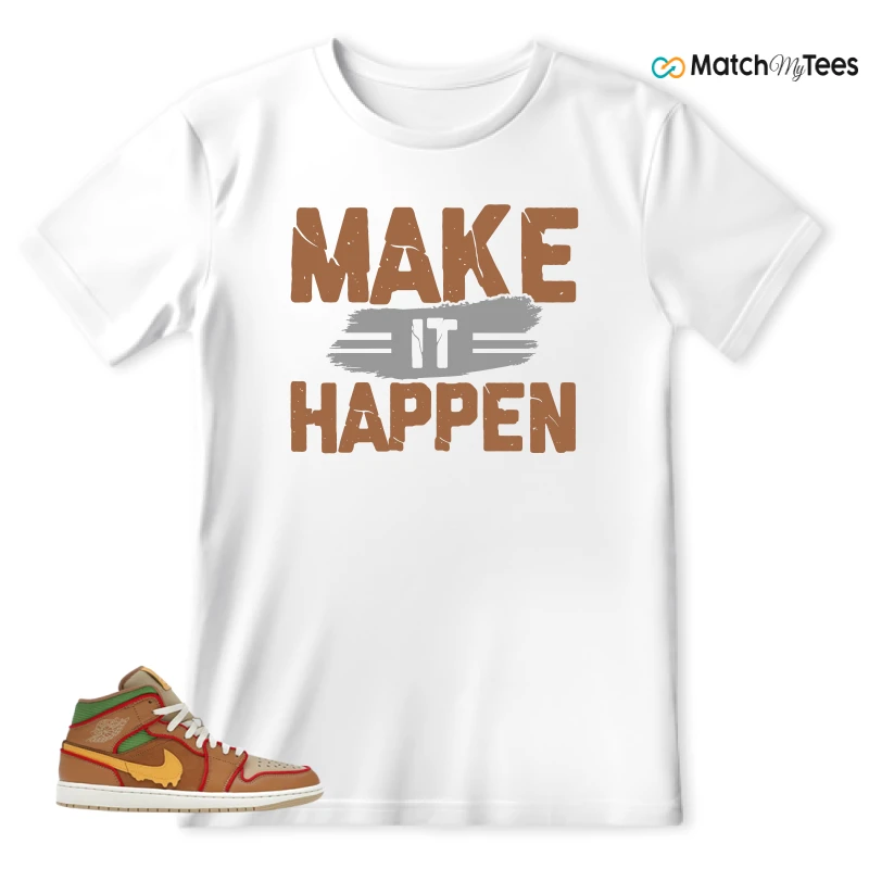 NIKE AIR JORDAN 1 MID SE CHEESEBURGER SNEAKER Matching Tees t-shirt