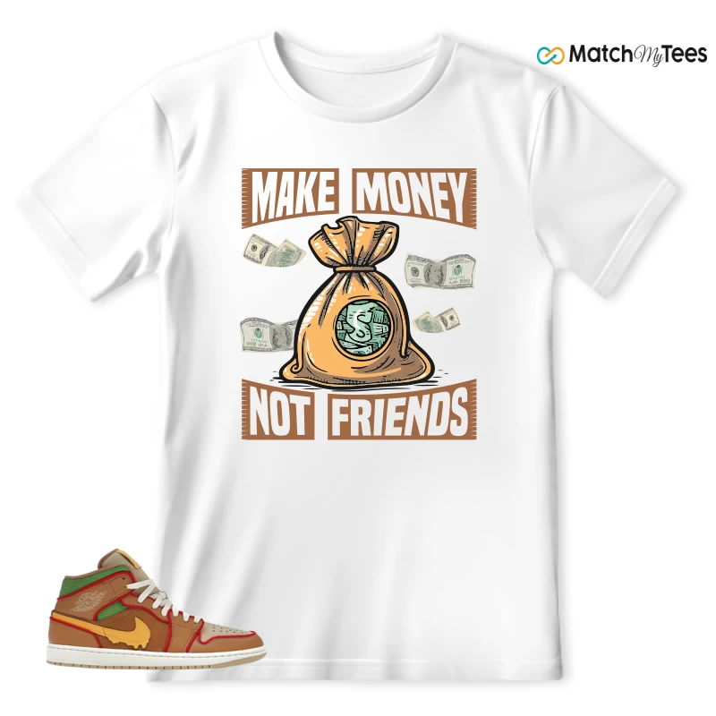 NIKE AIR JORDAN 1 MID SE CHEESEBURGER SNEAKER Matching Tees t-shirt