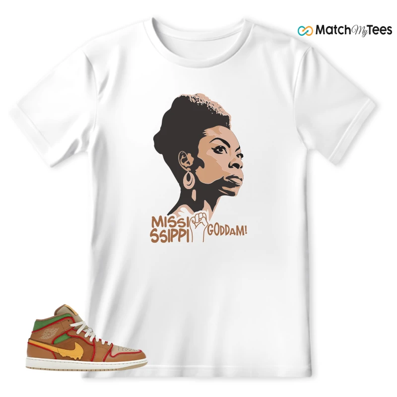 NIKE AIR JORDAN 1 MID SE CHEESEBURGER SNEAKER Matching Tees t-shirt