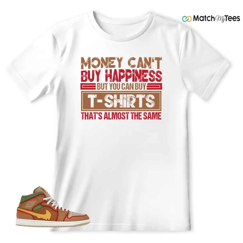 NIKE AIR JORDAN 1 MID SE CHEESEBURGER SNEAKER Matching Tees t-shirt