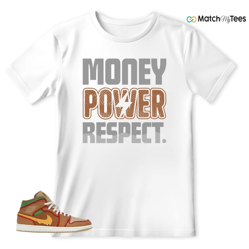 NIKE AIR JORDAN 1 MID SE CHEESEBURGER SNEAKER Matching Tees t-shirt