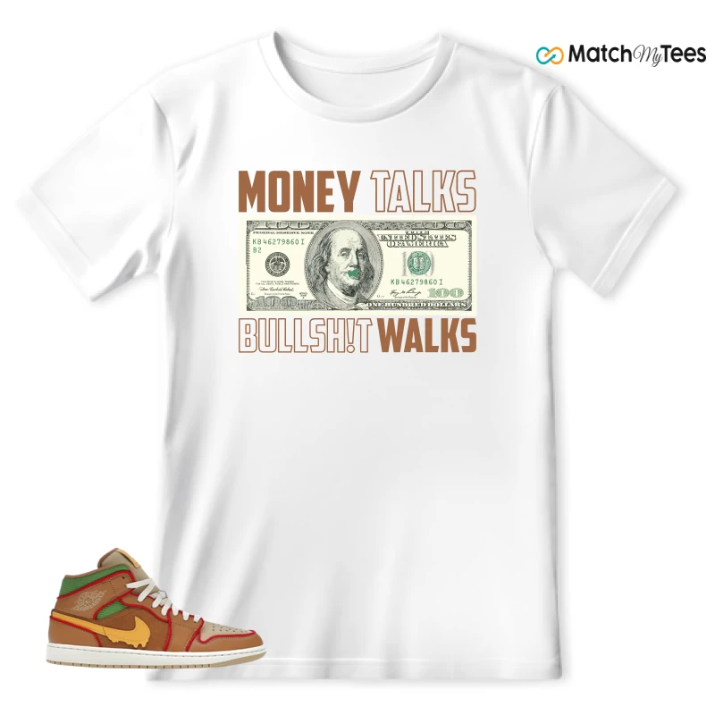 NIKE AIR JORDAN 1 MID SE CHEESEBURGER SNEAKER Matching Tees t-shirt