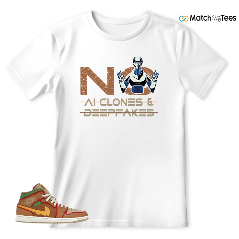 NIKE AIR JORDAN 1 MID SE CHEESEBURGER SNEAKER Matching Tees t-shirt