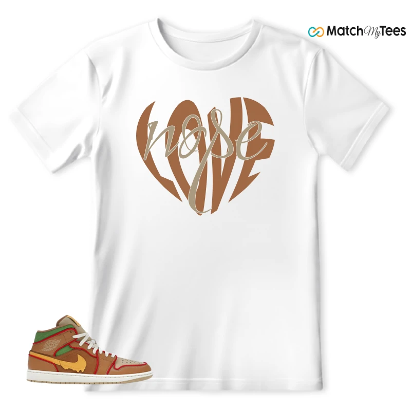 NIKE AIR JORDAN 1 MID SE CHEESEBURGER SNEAKER Matching Tees t-shirt