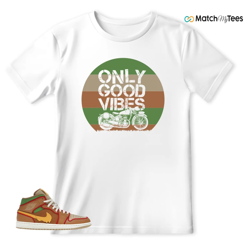 NIKE AIR JORDAN 1 MID SE CHEESEBURGER SNEAKER Matching Tees t-shirt