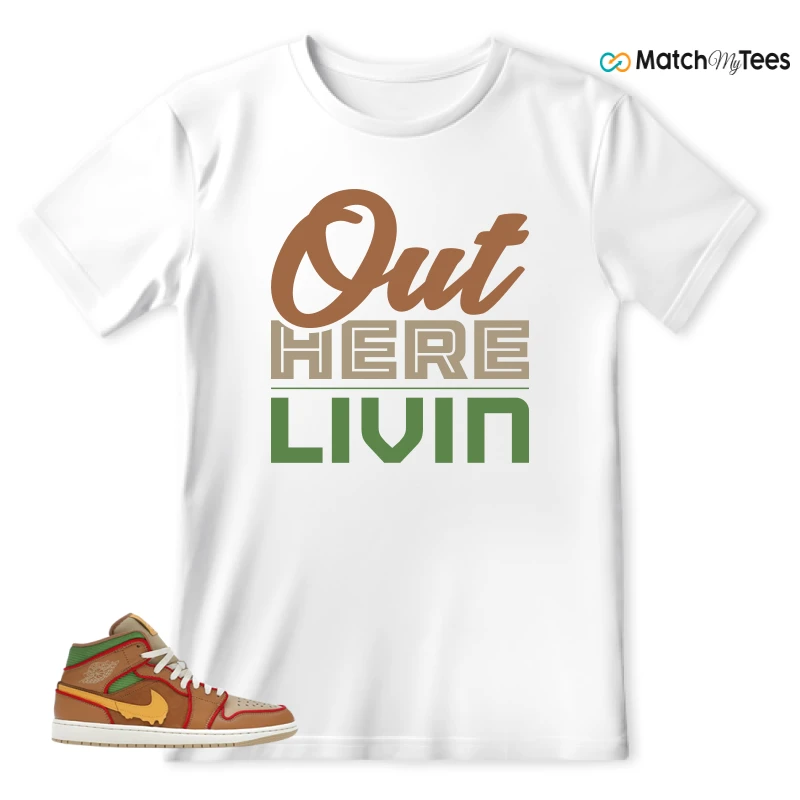 NIKE AIR JORDAN 1 MID SE CHEESEBURGER SNEAKER Matching Tees t-shirt