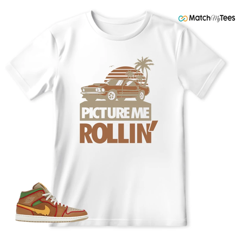 NIKE AIR JORDAN 1 MID SE CHEESEBURGER SNEAKER Matching Tees t-shirt