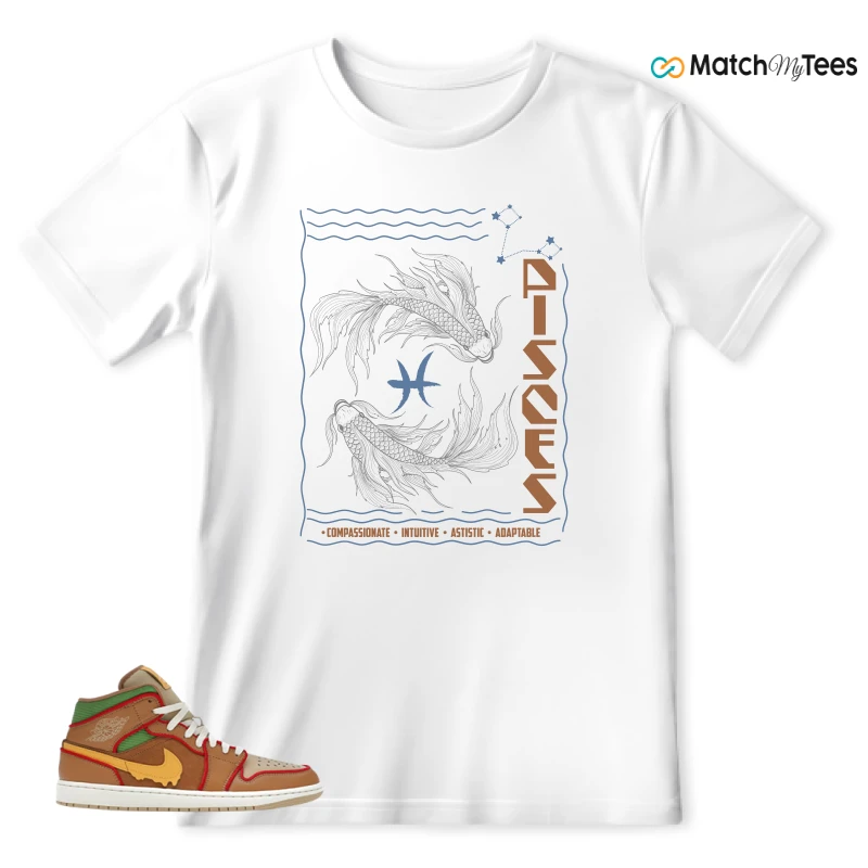 NIKE AIR JORDAN 1 MID SE CHEESEBURGER SNEAKER Matching Tees t-shirt