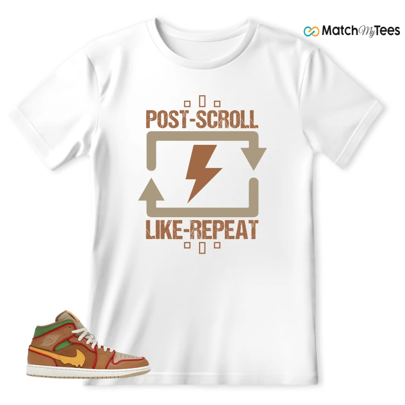 NIKE AIR JORDAN 1 MID SE CHEESEBURGER SNEAKER Matching Tees t-shirt