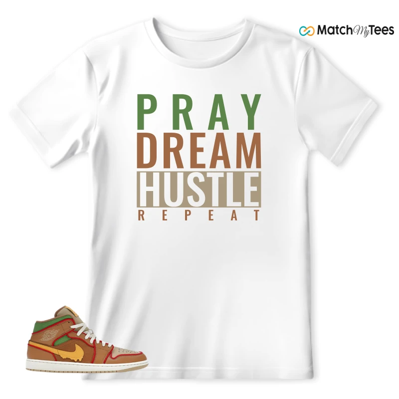 NIKE AIR JORDAN 1 MID SE CHEESEBURGER SNEAKER Matching Tees t-shirt