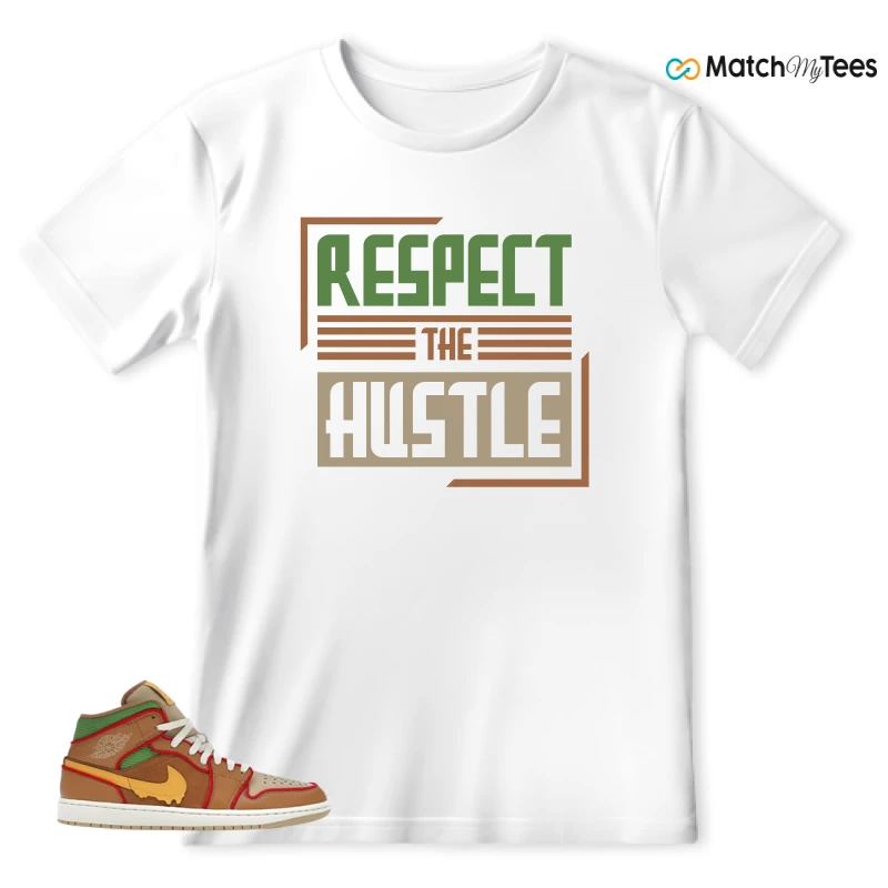 NIKE AIR JORDAN 1 MID SE CHEESEBURGER SNEAKER Matching Tees t-shirt