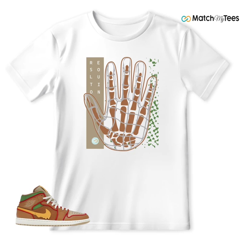 NIKE AIR JORDAN 1 MID SE CHEESEBURGER SNEAKER Matching Tees t-shirt