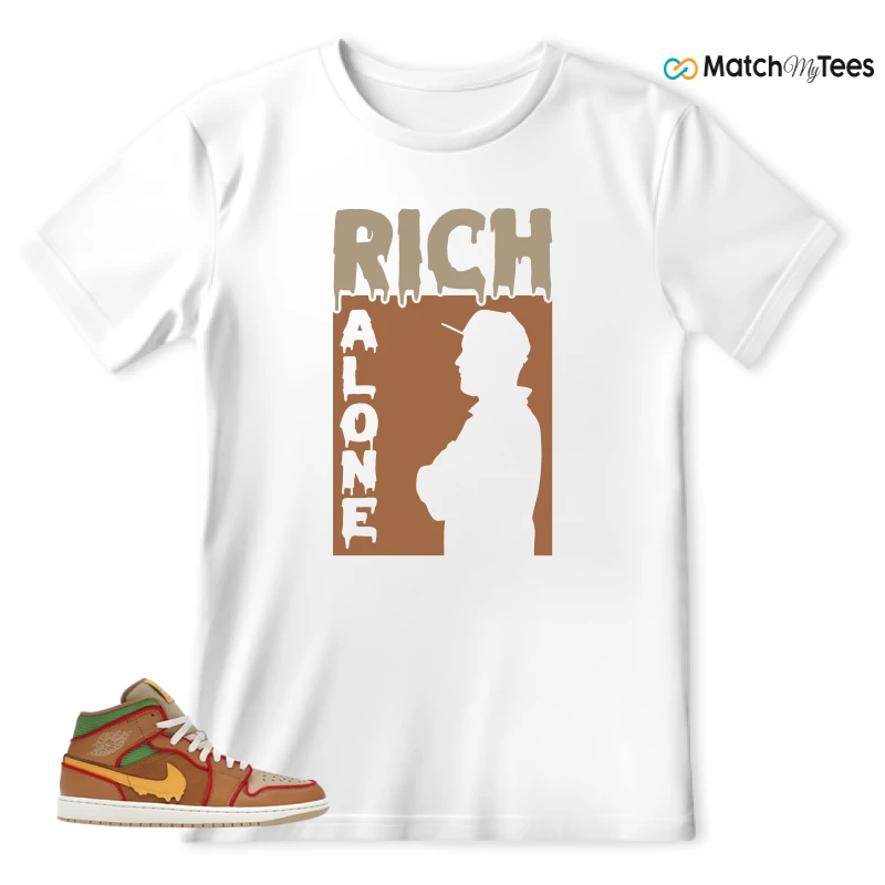 NIKE AIR JORDAN 1 MID SE CHEESEBURGER SNEAKER Matching Tees t-shirt