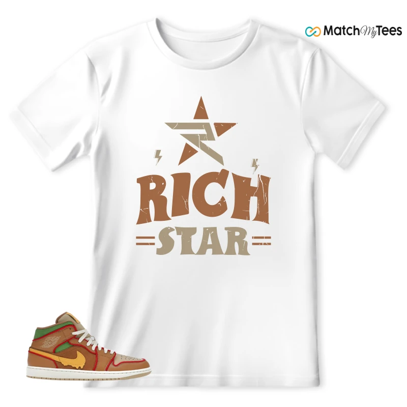 NIKE AIR JORDAN 1 MID SE CHEESEBURGER SNEAKER Matching Tees t-shirt